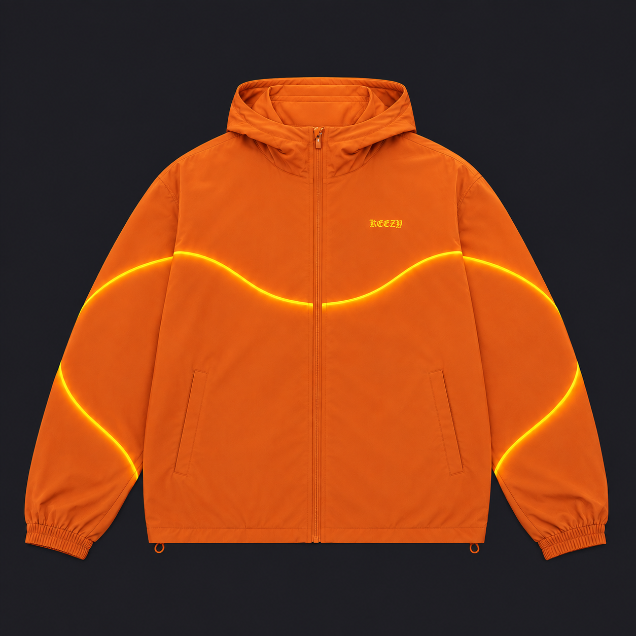 Neo | Orange Windbreaker Jacket